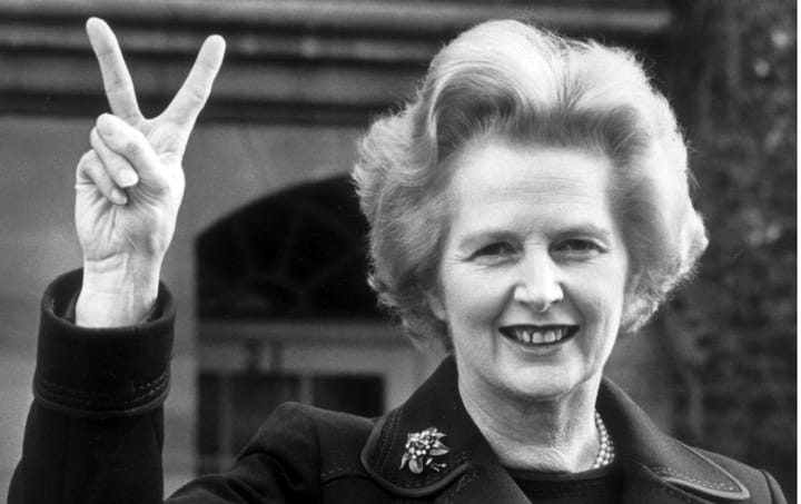 Las elecciones las ganó Margaret Thatcher